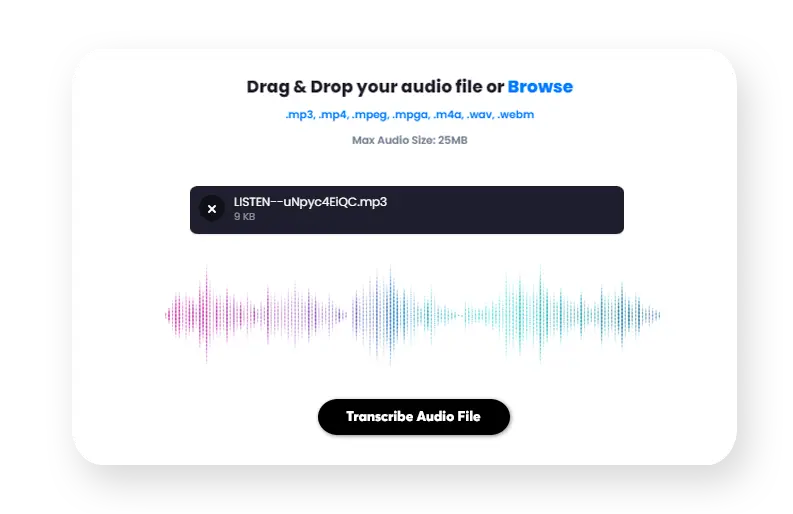 Transcribe audio with AI